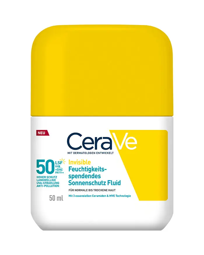 CeraVe Invisible Feuchtigkeitsspendendes Sonnenschutz Fluid LSF 50+